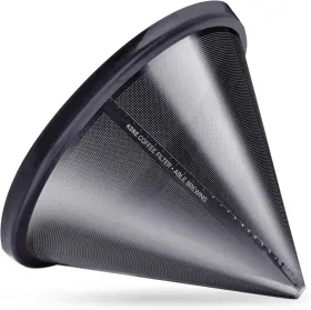 Able Brewing 313036182108 Kone Compatible With Chemex The Original Reusable Black Titanium Coffee Fi