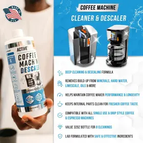 Active 860008839978 Coffee Machine Descaler Descaling Solution - 32oz 8 Uses Compatible With Ke #2