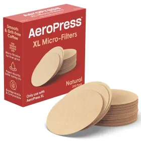 Aeropress 085276082301 Xl Natural Paper Microfilters Coffee Filters Unbleached Round