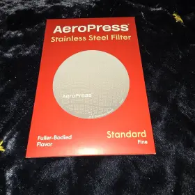 08188 Aeropress 85276 Om Reusable Stainless Steel Filter Fine For Standard Original Clear Go
