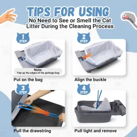 Msd-m1-60d Aeropress 60 Count Cat Litter Bags Liners For Neakas M1 Open-top Self-cleaning Box Extra