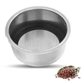 Agatige 438413984877 51mm 2 Cups Portafilter Filter Basket Stainless Steel Pressurized Mesh Coffee Fi