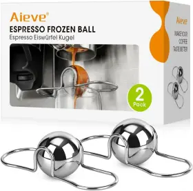 Aieve 744759158536 2 Pack Espresso Cooling Ball Stainless Steel Frozen Ice Rock For Coffee