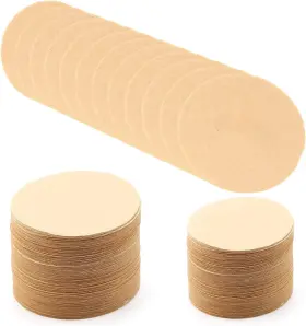Aiex 313036993964 350 Unbleached Round Coffee Filters 6.4cm Compatible With Aeropress And Espress