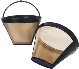 Tcwl001 Ainreond 2pcs Reusable Coffee Filter Basket No.4 Cone Maker Filters For
