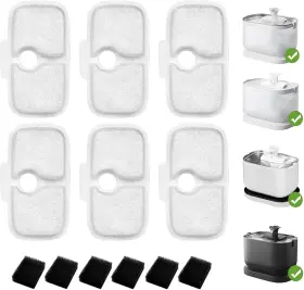 Plwf005 Allxin Pllx006 Replacement Dockstream Cat Water Fountain Filter Set For 6 Pack