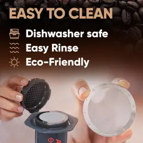 5406 Altura The Mesh Reusable Metal Filter For Aeropress Coffee Maker. Also Fits #2