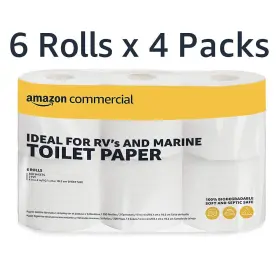 Amazoncommercial 840095876117 2-ply Quick Dispensing Toilet Paper For Rvs And Marine Waste-tank Compatible #2