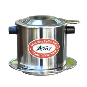 Amt 810027111548 13 Oz Vietnamese Coffee Maker 2-3 Servings Phin Screw Down