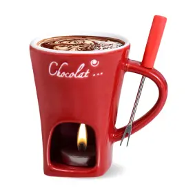 Amzwish Cup01 Mini Sweet Fondue Cup Ceramic Coffee Warmer Mug Portable Chocolate