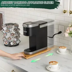 Anboxit 445039060060 Bamboo Appliance Slider Sliding Tray For Coffee Maker Kitchen Countertop Appli #2