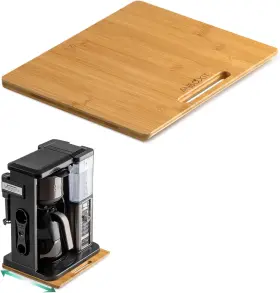 Anboxit 726084118126 Bamboo Appliance Slider Sliding Tray For Coffee Maker Kitchen Countertop