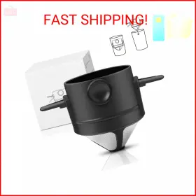 Anroye 894803561648 Pour Over Coffee Filter Portable Stainless Steel Reusable Dripper