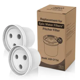 Aqk-cf75a-2 Aqua Crest 2 Packs Filter Replacement For All Epic Water Filters Pitchers And