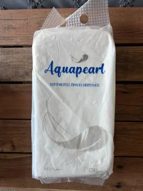 Aqua001 Aquapearl Ultra Soft Facial Tissues Hang Up Bottom Pull 1280 Pcs