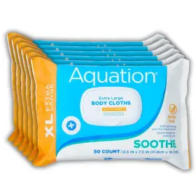 Cf-gdsy-l7uc Aquation Xl Body Cloth 12.5x7.5 Inch No-rinse Cleansing Wipes With Aloe And Vitam