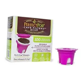 626988 Arm Enterprises Inc. Cafe Filters And Cup Reusable Coffee Pod Starter Pack - 4.7 X 4.5 2.1 Inches