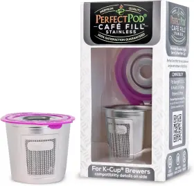 Arm Enterprises Inc. 705353870439 Cafe Fill Stainless Steel By Perfect Pod - Reusable K Cup Coffee Metal