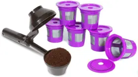 2-item Arm Enterprises Inc. A03020 Bundle 6-pack Cafe Save Reusable K Cup Coffee Filters Ez-scoop 2 Tbsp
