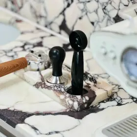 Cf-hd123 Artisanal Abode Coffee Press Pad Natural Marble Holder Espresso Machine Handle Organis