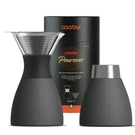 141-mg-xzy-fr-v-0108-pb-155 Asobu Insulated 32oz Pour Over Coffee Maker Double Wall Vacuum Carafe Stainless S