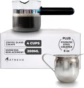 Atrevo 445019019026 Espresso Carafe Glass Replacement - 4 Cup. Fits Most Machines Mr. Coff