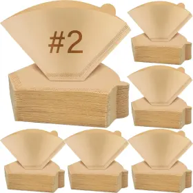 Atznzik 768556981289 600 Count Coffee Filters #2 Unbleached 2 Cone Paper Fits For Drip And Compatible