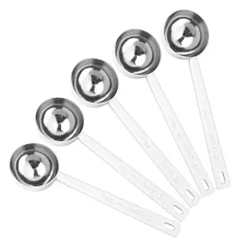 Group1 Auear Mc9735 5 Pack Coffee Measuring Scoop 304 Stainless Steel Spoon 30 Ml