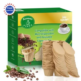 Aussen 796520931930 Disposable Coffee Filters 300pcs Compatible Reusable Keurig Maker
