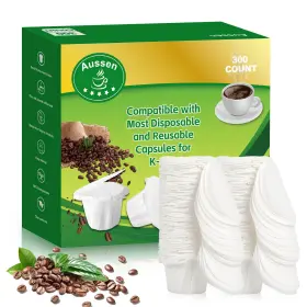 Aussen 796520931947 300 Coffee Paper Filters For Keurig Compatible With Reusable Pods