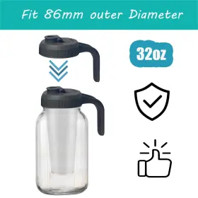 Azanu 763114720775 6pcs Set Cold Brew Mason Jar Coffee Maker Accessories 32oz Wide Mouth J #2