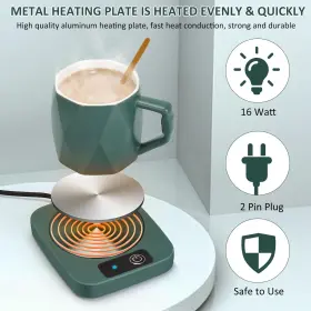 Azfunn 970026235615 Coffee Warmer With Ceramic Mug Electric For Desk Home Office 13 #3