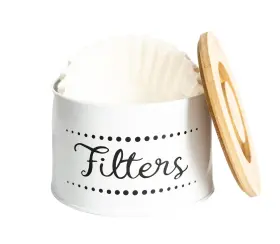 B&b Farmhouse 860010027004 Coffee Filter Holders For Counter Metal Holder W. Bamboo