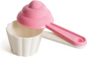 73850 Bakelicious Cupcake Batter Spoon 2.5 X 3.88 7.25 Inches Pink And White