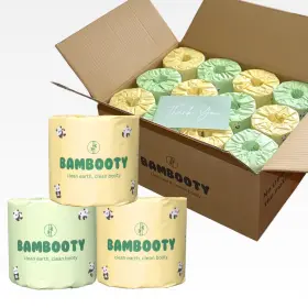 Bambooty 198168530962 Premium Toilet Paper 24 Rolls Bamboo Bulk
