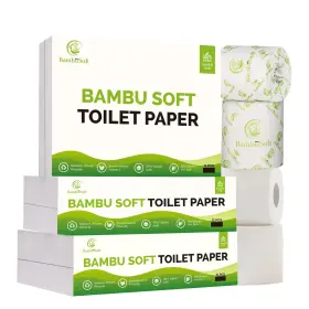 Bambu-soft-01 Bambu Soft Unbleached Bamboo Toilet Paper 12 Large Rolls 3 Ply Ultra Strong And S
