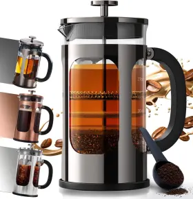 Bayka 850017018112 French Press Coffee Maker Large 304 Stainless Steel Cold Brew
