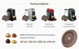Benfuchen 728097819953 Reusable Coffee Capsule Lid For Original Vertuoline Pod Food Grade Sil #3