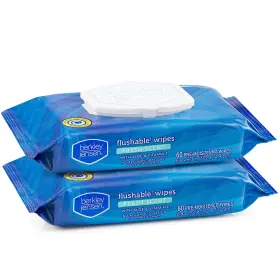 Berkley Jensen 888670173138 Flushable Wipes Fresh Scent With Aloe And Vitamin E Adult Wet