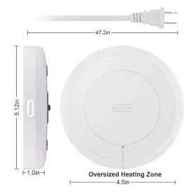 Bestinnkits 760385543102 White Smart Coffee Auto On/off Gravity-induction Mug Office Desk Use Candle #3