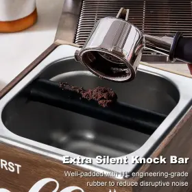Beszone 300692462682 Knock Box For Espresso Coffee Grounds Quiet Design Espres #3