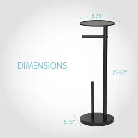 Better Living 773315545886 Products 54588 Ovo Toilet Caddy Holder Reserve And Tray Matte Black #3