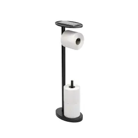 Better Living 773315545886 Products 54588 Ovo Toilet Caddy Holder Reserve And Tray Matte Black