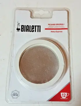 Bialetti 006363010443 Moka Express Replacement Set 1 Filter 3 Gaskets For 12 Cups
