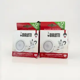 Bialetti 006363033169 2 Spare Parts Includes 3 Gaskets And 1 Plate Compatible With Moka Expre