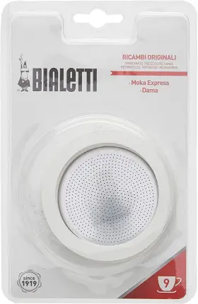 06962 Bialetti Replacement Gaskets And Filter For 9 Cup Stovetop Espresso Coffee Maker