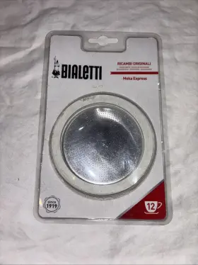0800036 Bialetti 12 Cup Moka Express Pot 1 X Filter 3 Gaskets - Boxed-made In Italy