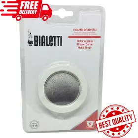 08988767576 Bialetti Moka Express 6 Cup Replacement Filter And 3 Gaskets White