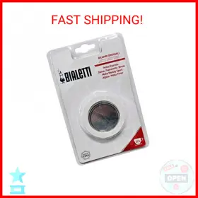 456504-06960 Bialetti Replacement Gasket And Filter For 3 Cup Stovetop Espresso Coffee Makers