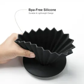 Bitters Tree 614158398256 Silicone Pour Over Coffee Maker Brewing Filter Plicated Design Easy #3